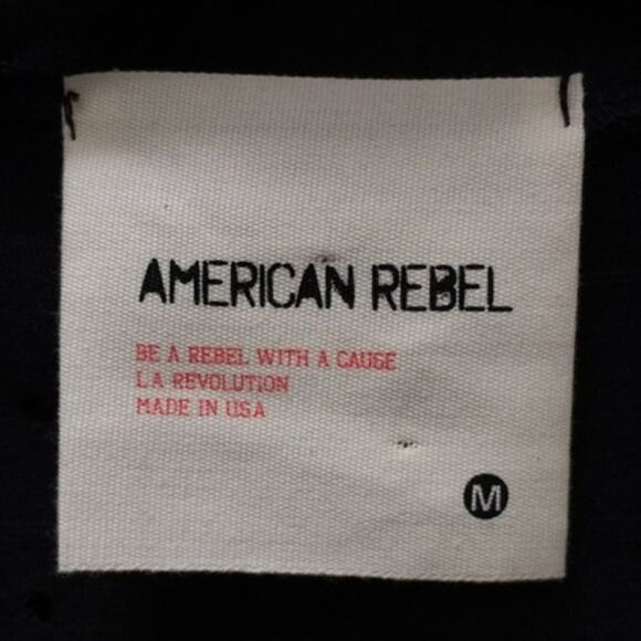 American Rebel Distressed Choker Army Tee - Picture 6 of 7